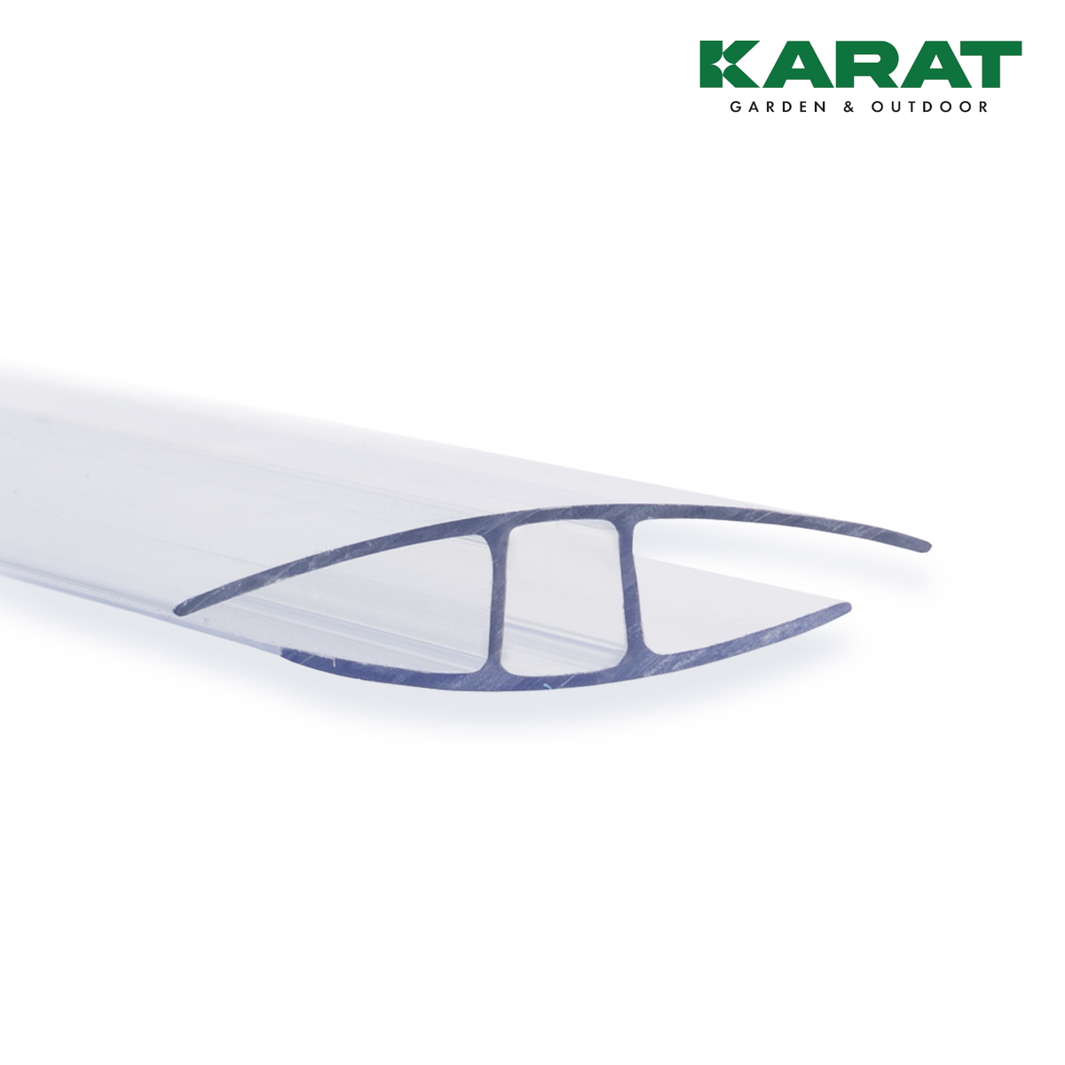Connects to double-walled polycarbonate foil | H profile | 121 cm length