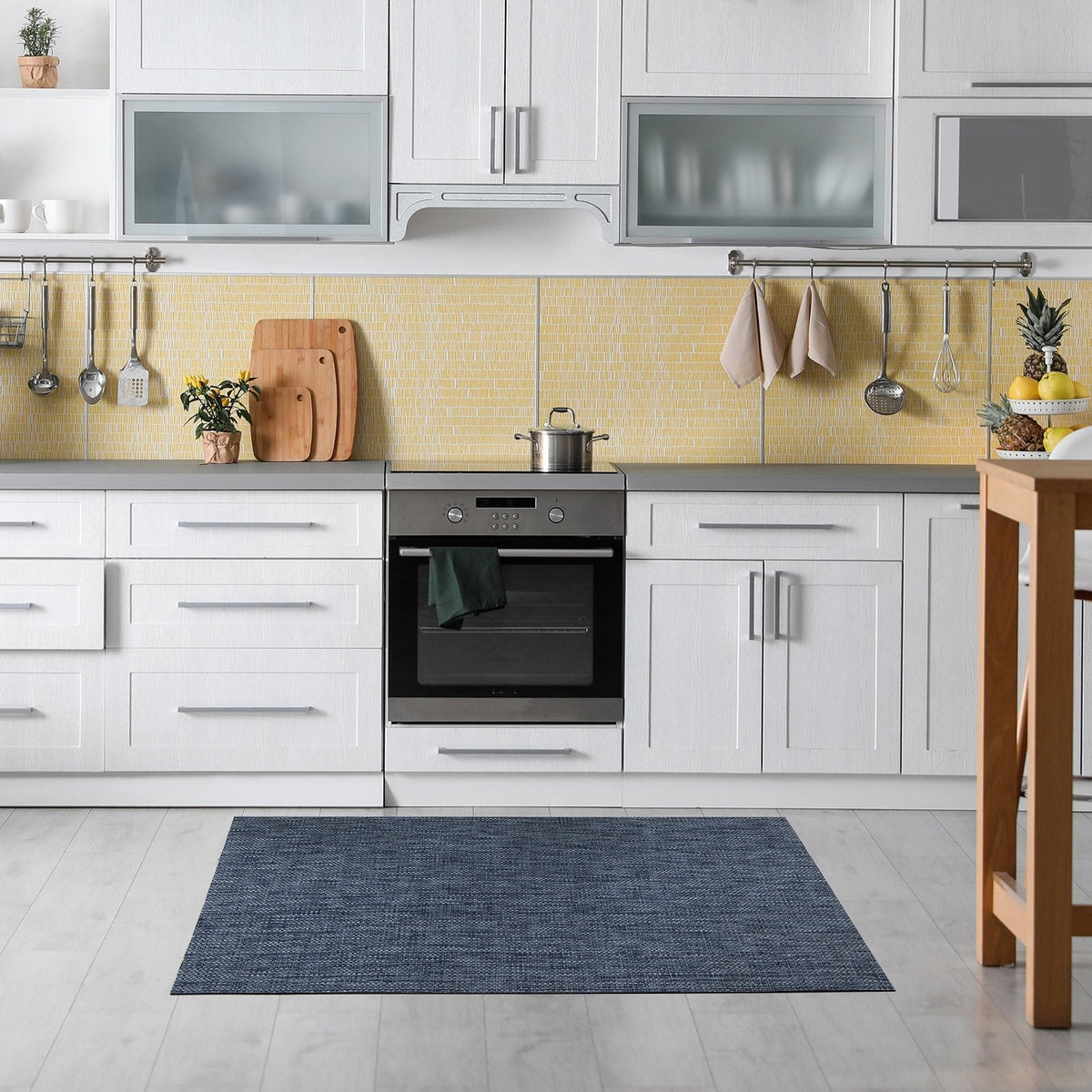 ✂ Vinyl køkkenløbermåtte | Vinyl køkkentæppe | Skridsikker, UV-resistent | Let at vedligeholde