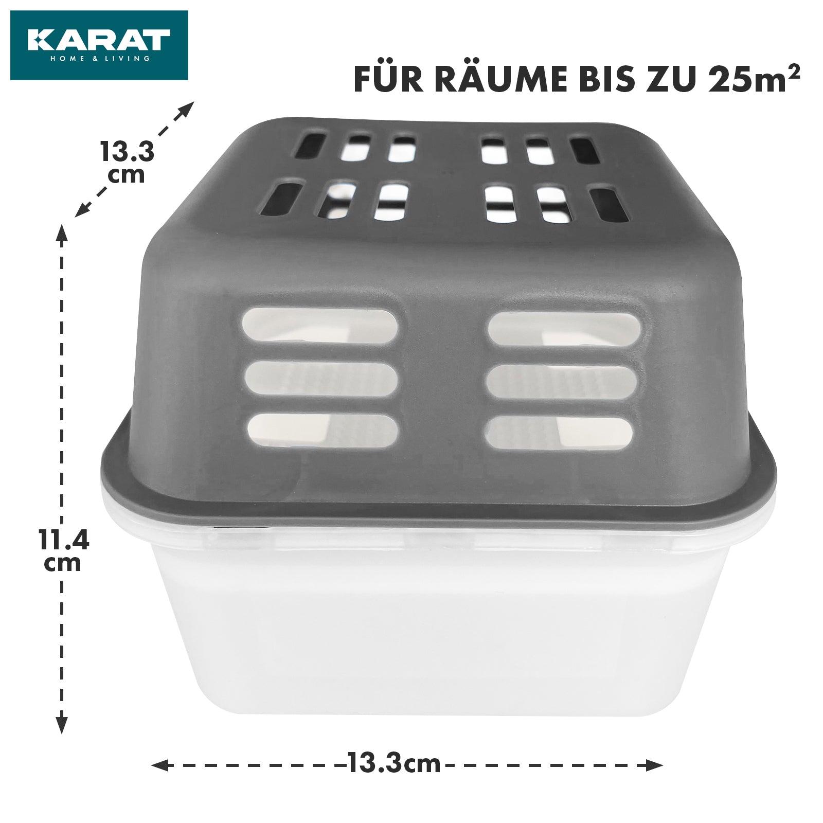 SÆT med 4 affugtere | Rumaffugter i 6 farver og 2 designs | Genopfyldelig og genanvendelig