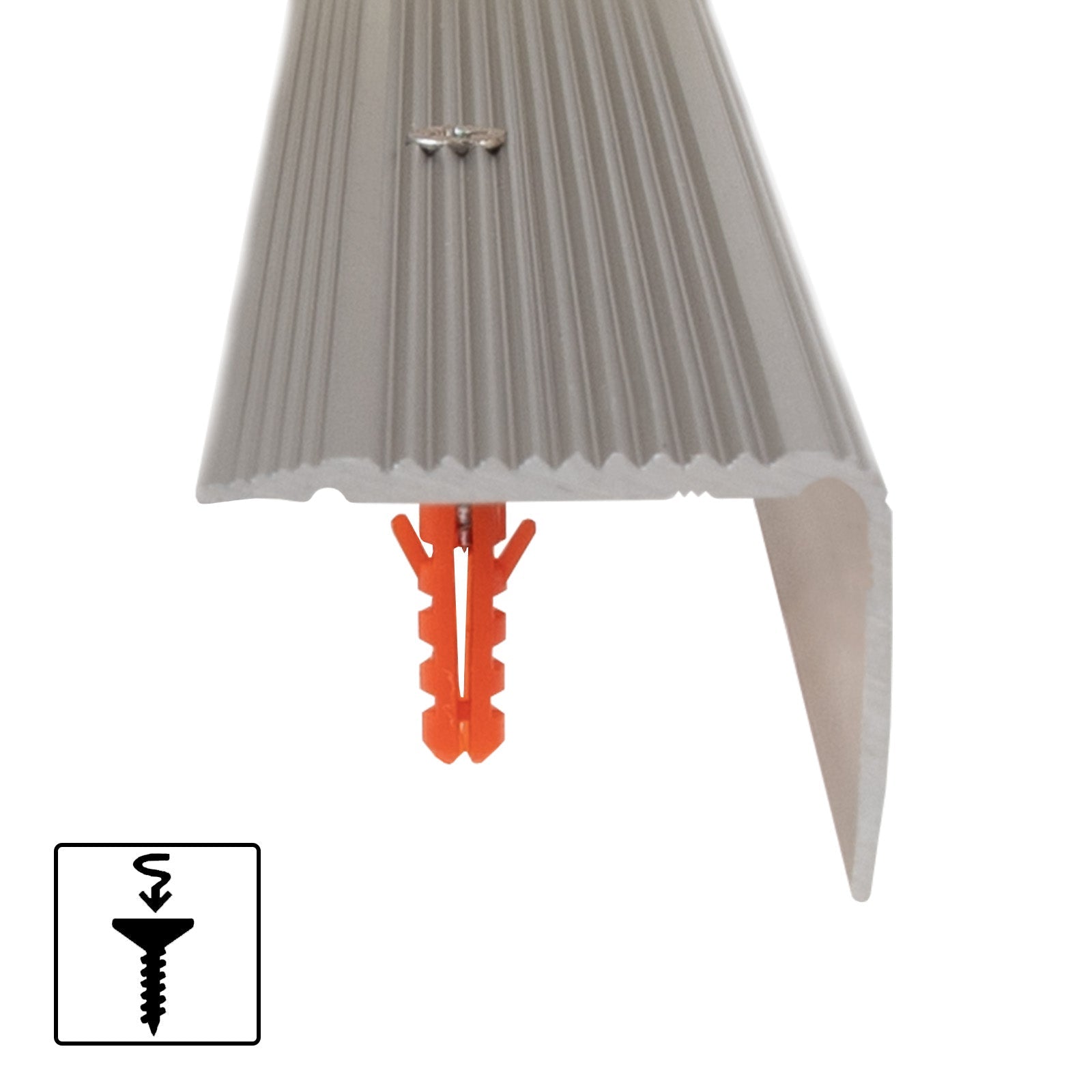 Stair front edge profile | NOVA | Aluminum | Pre-drilled