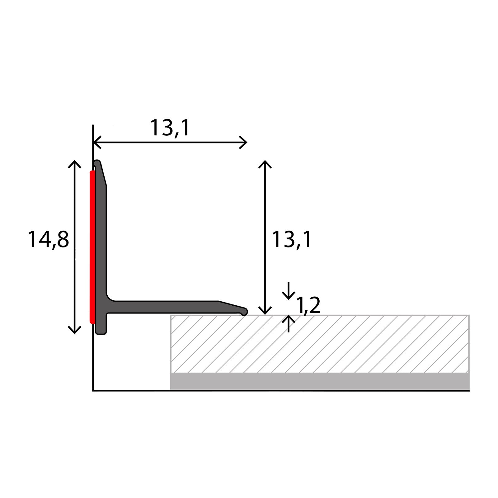 Aluminum wall molding profile | For doors and windows | Self-adhesive