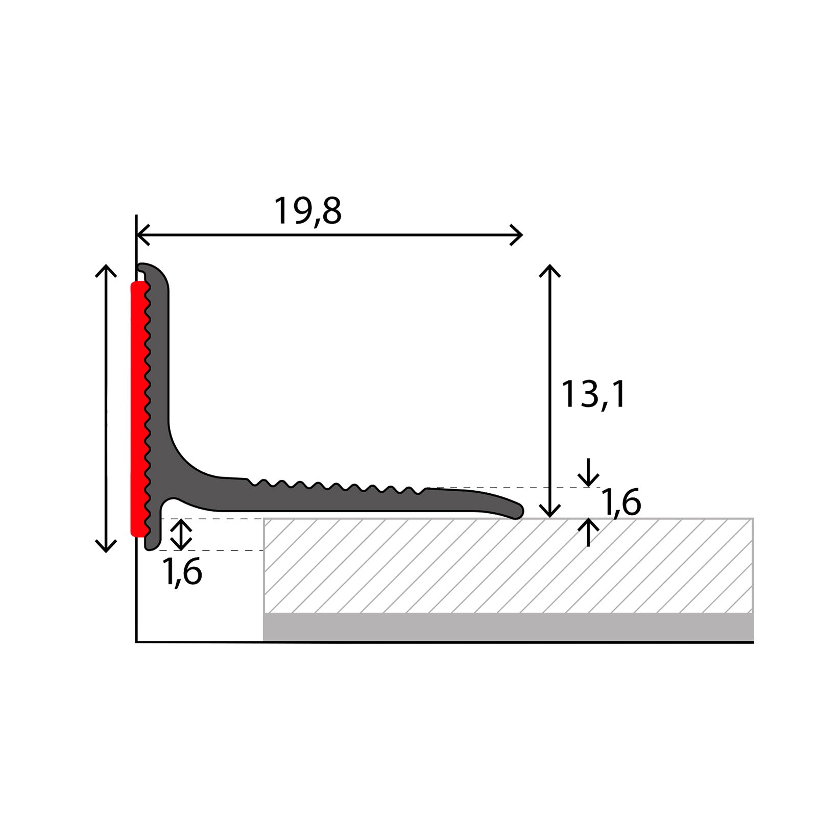 Aluminum wall molding profile | For doors and windows | Self-adhesive