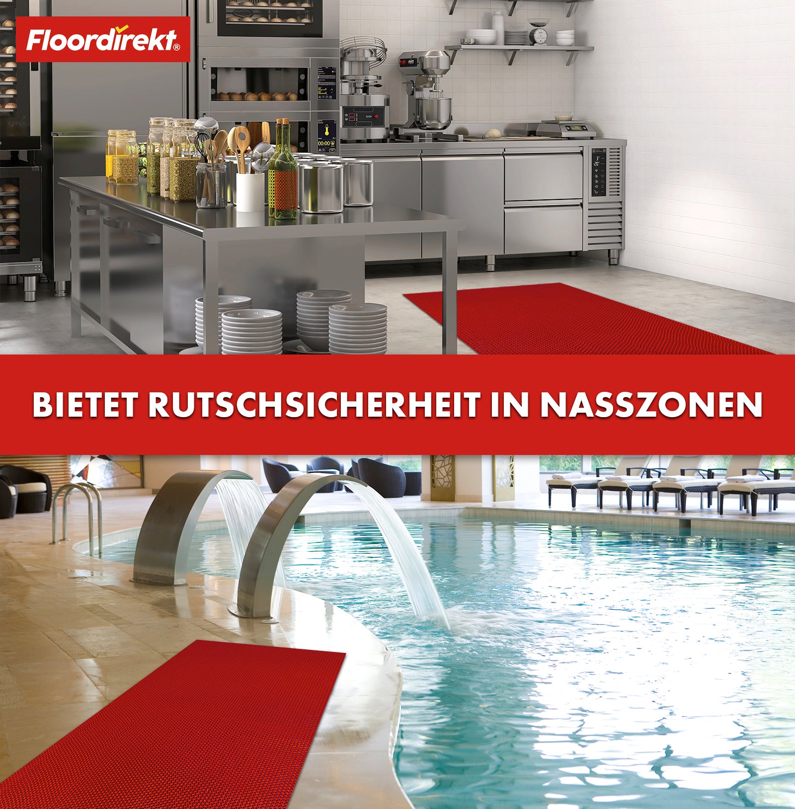 Commercial Drainage Floor Mat | Z-Mat | Hygienic and wet areas | Custom Size | Many colours