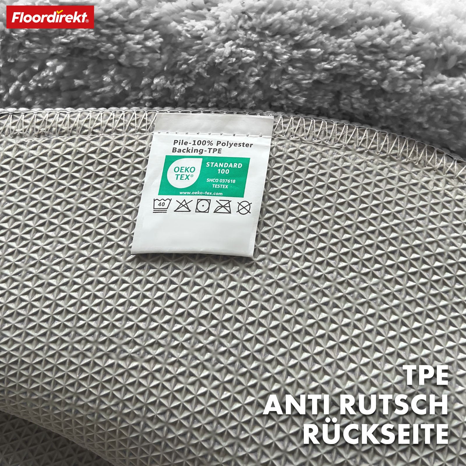 Bademåtte | Maris | Bademåtte i rund form | Blød mikrofiber, skridsikker og velegnet til gulvvarme