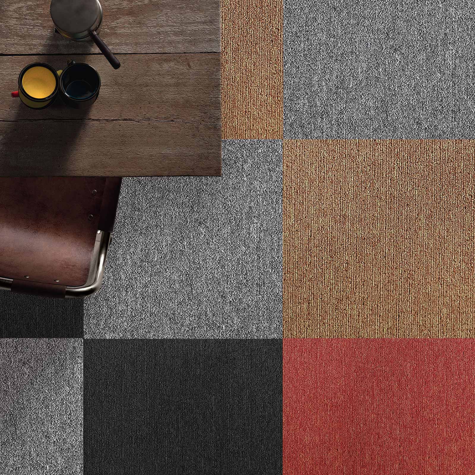 Carpet Tiles Cairo Mottled Easy Install 50x50 cm