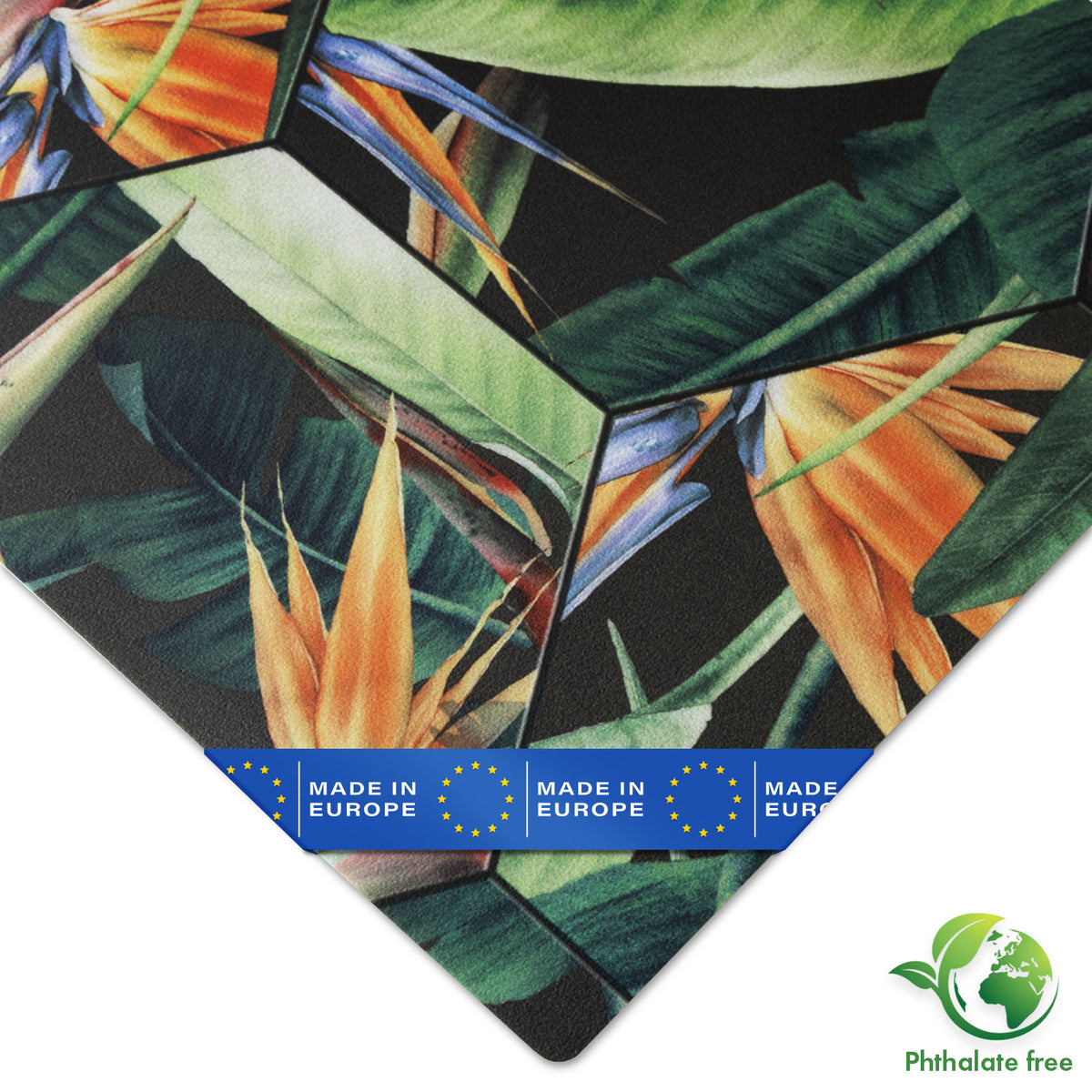 3D CV-gulv | Strelitzia 536M | Vinylgulv med et tropisk design i et realistisk fliselook