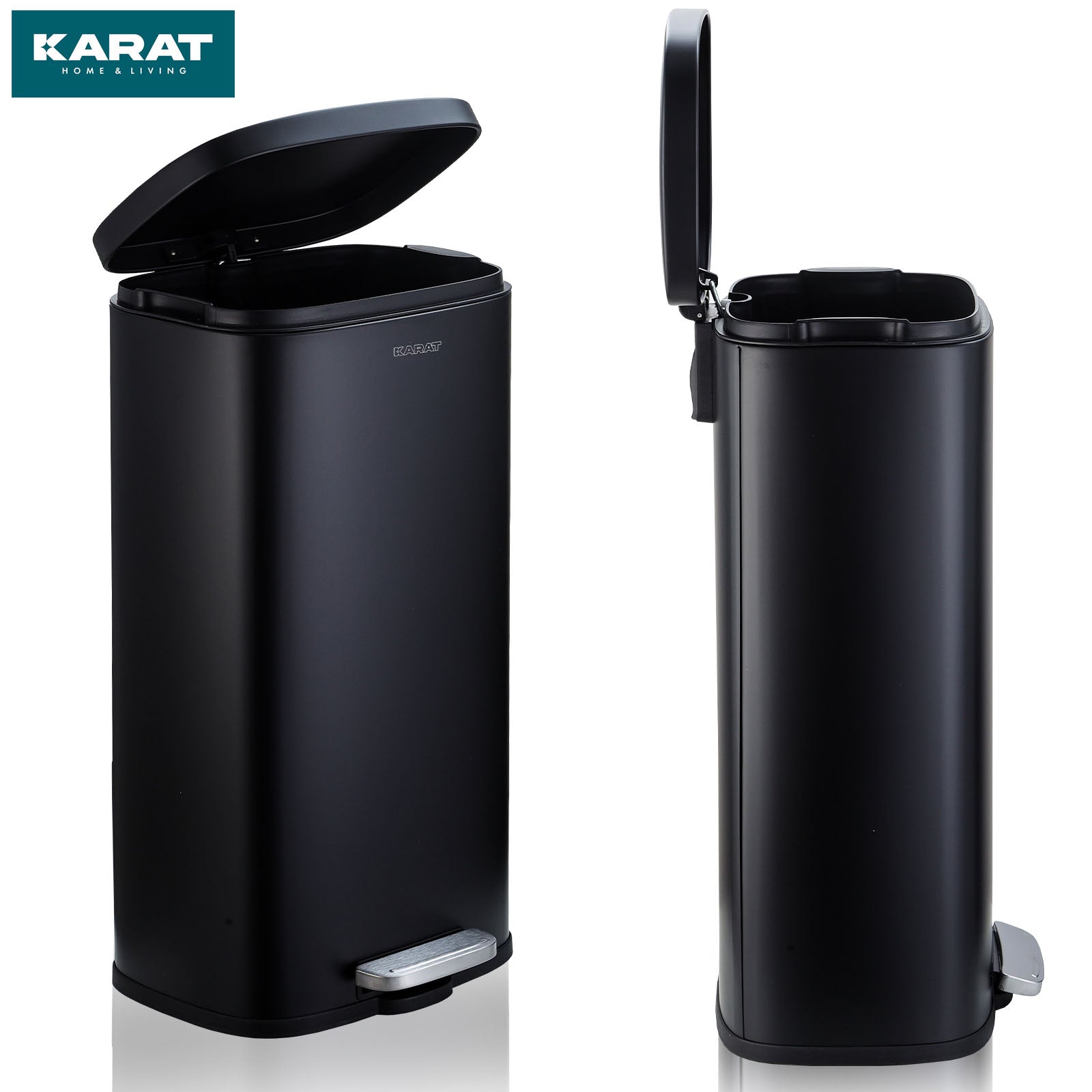 Affaldsspand | Dustin | Rustfrit stål | Med automatisk lukning | 30 - 50 liter