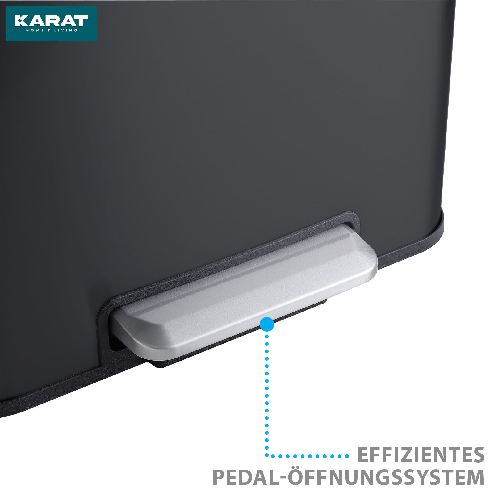 Affaldsspand | Jack | 30 L kapacitet | 2-vejs affaldssortering | soft-close & pedal | rustfrit stål eller sort