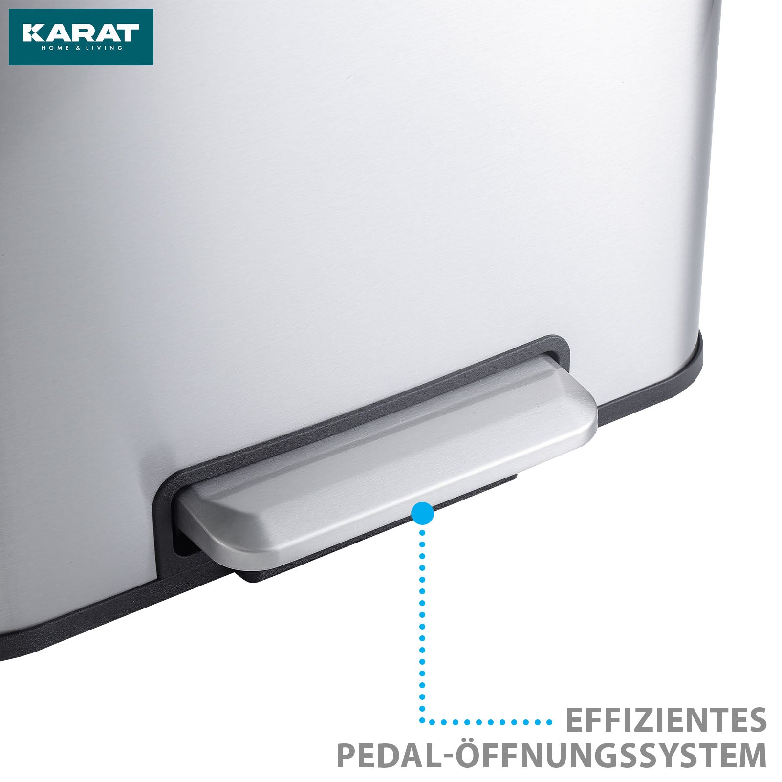 Affaldsspand | Jack | 30 L kapacitet | 2-vejs affaldssortering | soft-close & pedal | rustfrit stål eller sort
