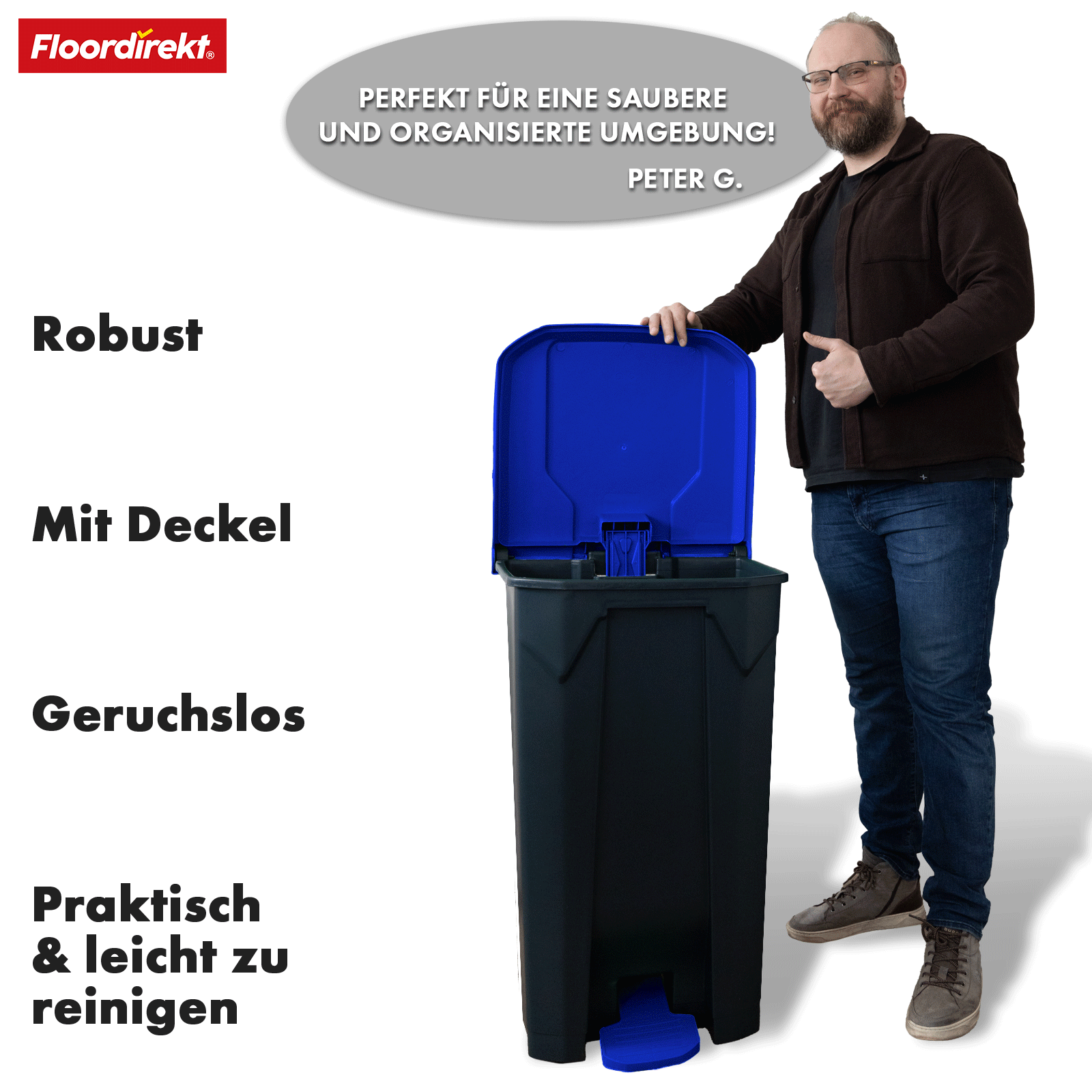 Affaldsspand | Olaf | Robust step-on affaldsspand | Til husholdning, kontor og kommerciel brug | Forskellige farver og størrelser