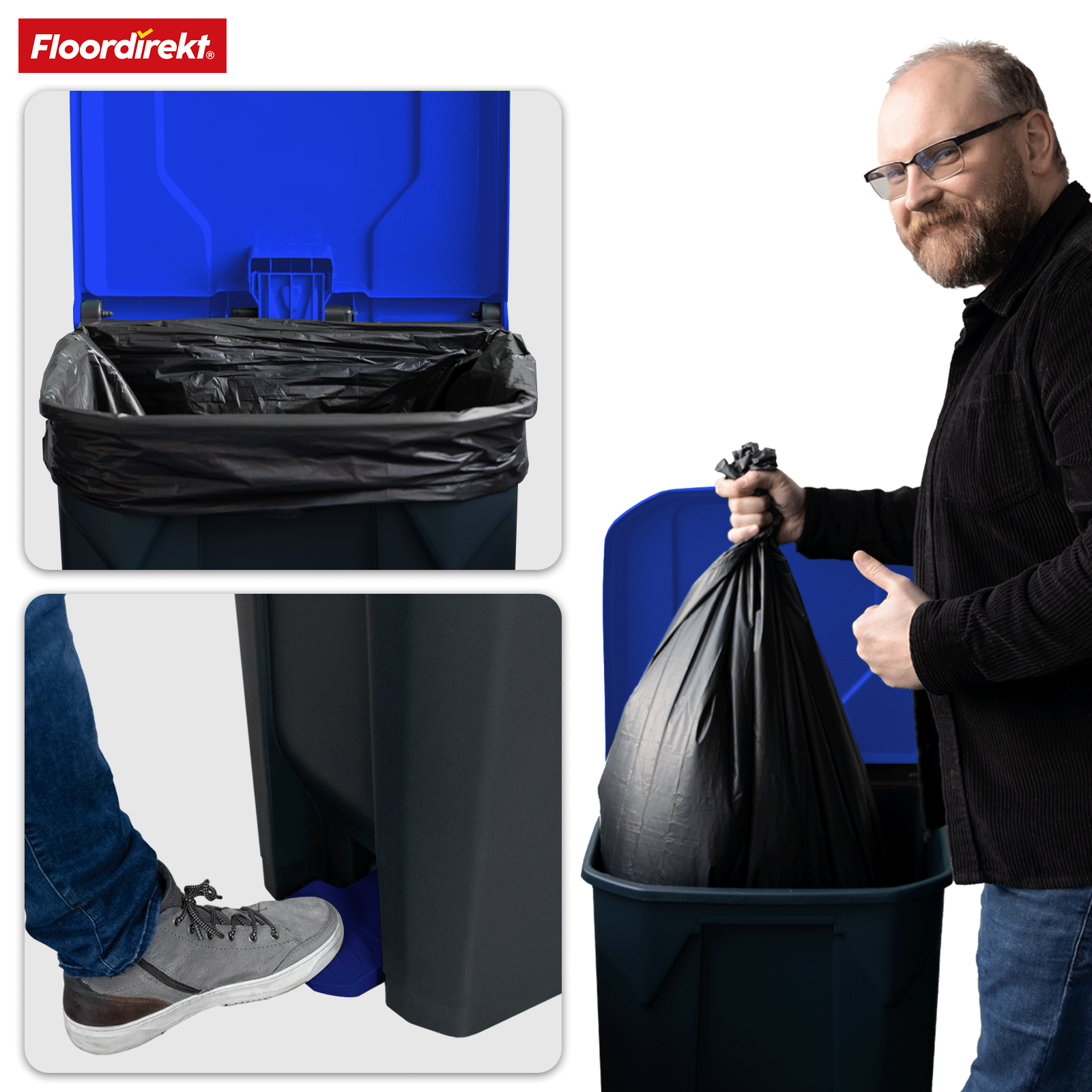 Affaldsspand | Olaf | Robust step-on affaldsspand | Til husholdning, kontor og kommerciel brug | Forskellige farver og størrelser