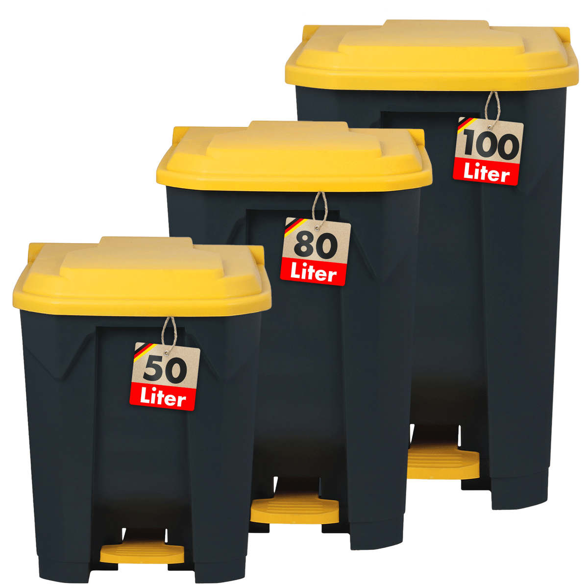 Affaldsspand | Olaf | Robust step-on affaldsspand | Til husholdning, kontor og kommerciel brug | Forskellige farver og størrelser