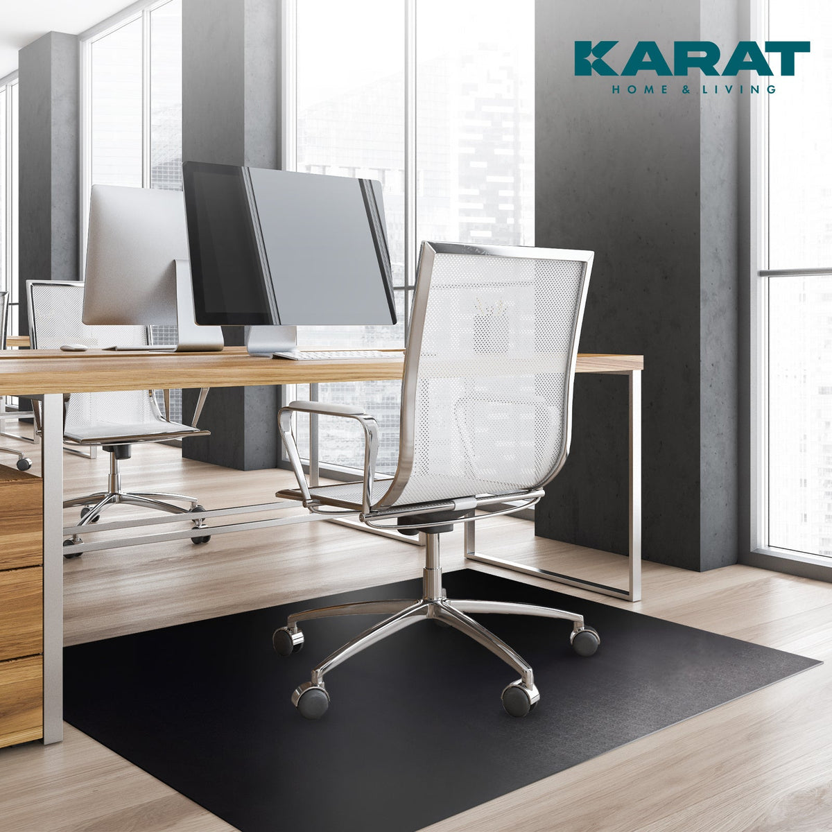 ✂ Gulvbeskyttelsesmåtte til hårde gulve | Neo | Fås i mange farver | Specialtilskæring