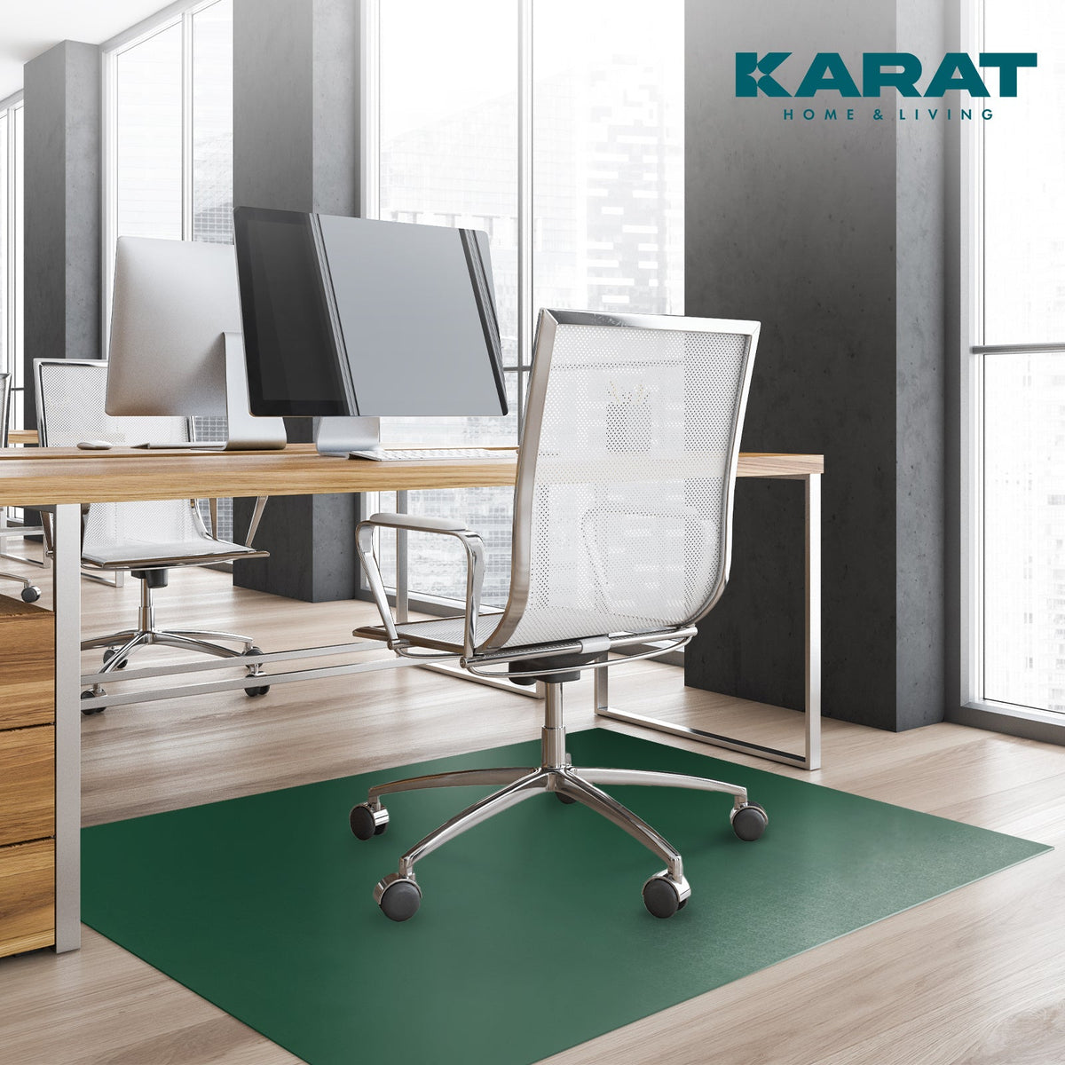 ✂ Gulvbeskyttelsesmåtte til hårde gulve | Neo | Fås i mange farver | Specialtilskæring