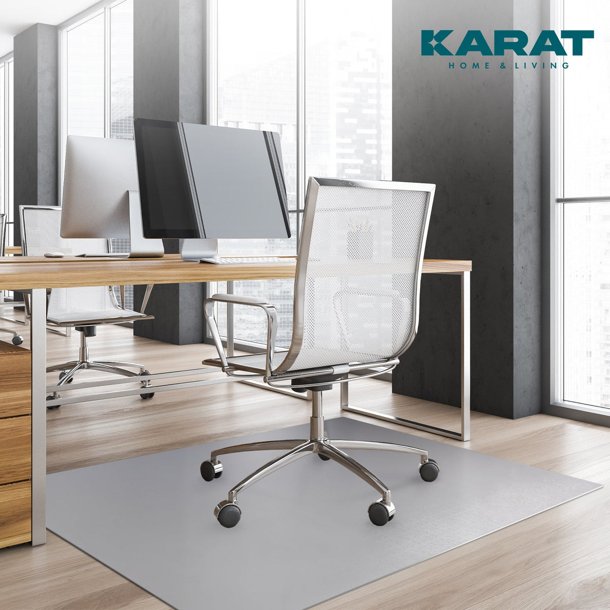 ✂ Gulvbeskyttelsesmåtte til hårde gulve | Neo | Fås i mange farver | Specialtilskæring