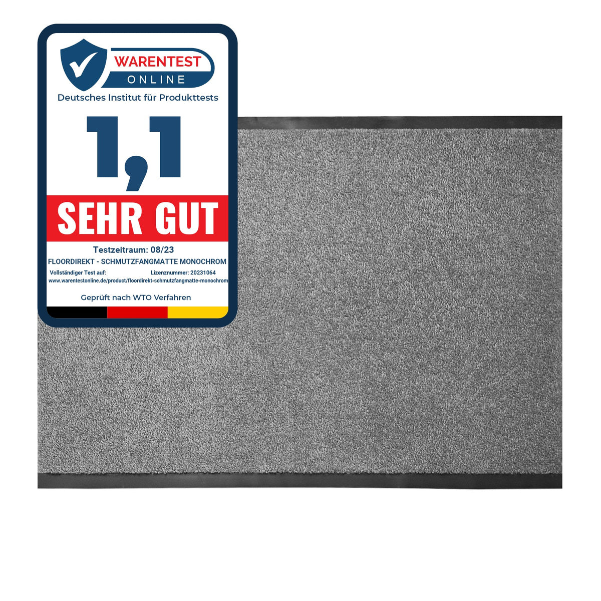 ✂ Dirt Trapper Entrégulvmåtte | Monokrom | Strålende farver | Til indendørs og udendørs brug