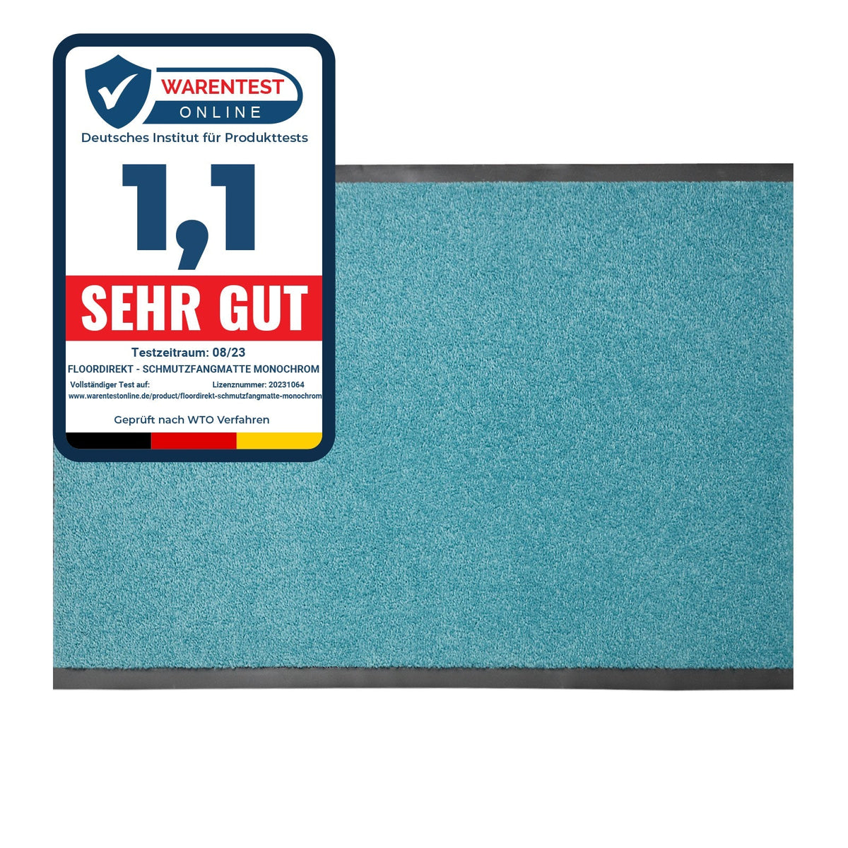 ✂ Dirt Trapper Entrégulvmåtte | Monokrom | Strålende farver | Til indendørs og udendørs brug