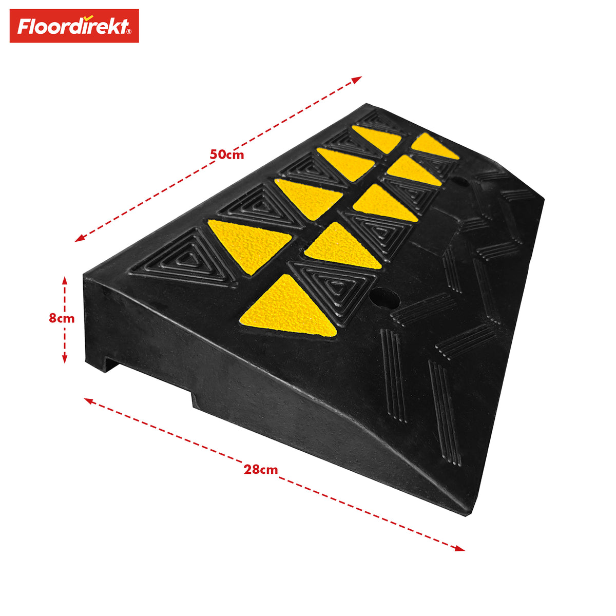 Blanc threshold ramp | Robust og sikker løsning til barrierefri adgang | 50 x 28 x 8 cm