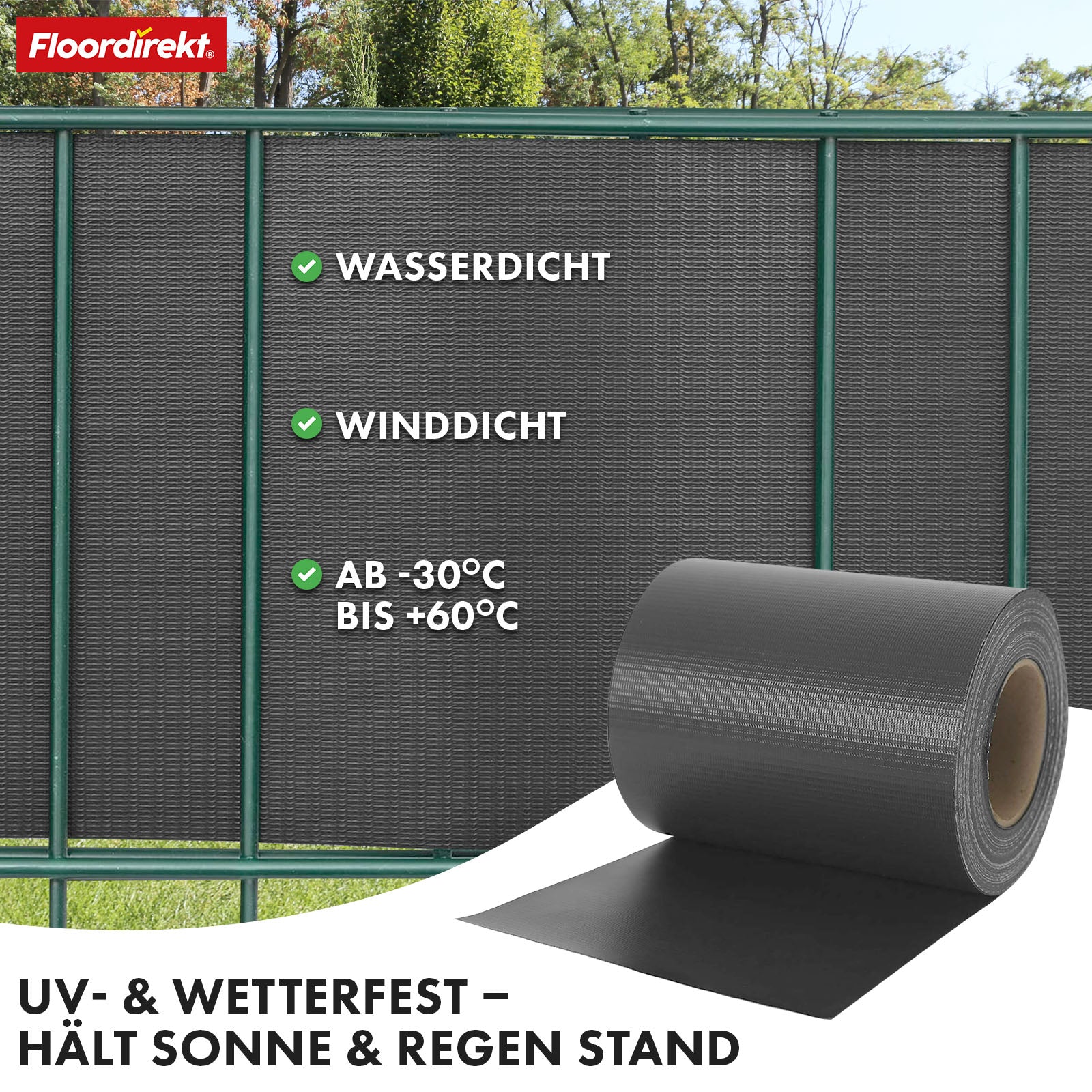 PVC Privacy Strips | Til nethegn | Privacy Screen Rolls i forskellige designs