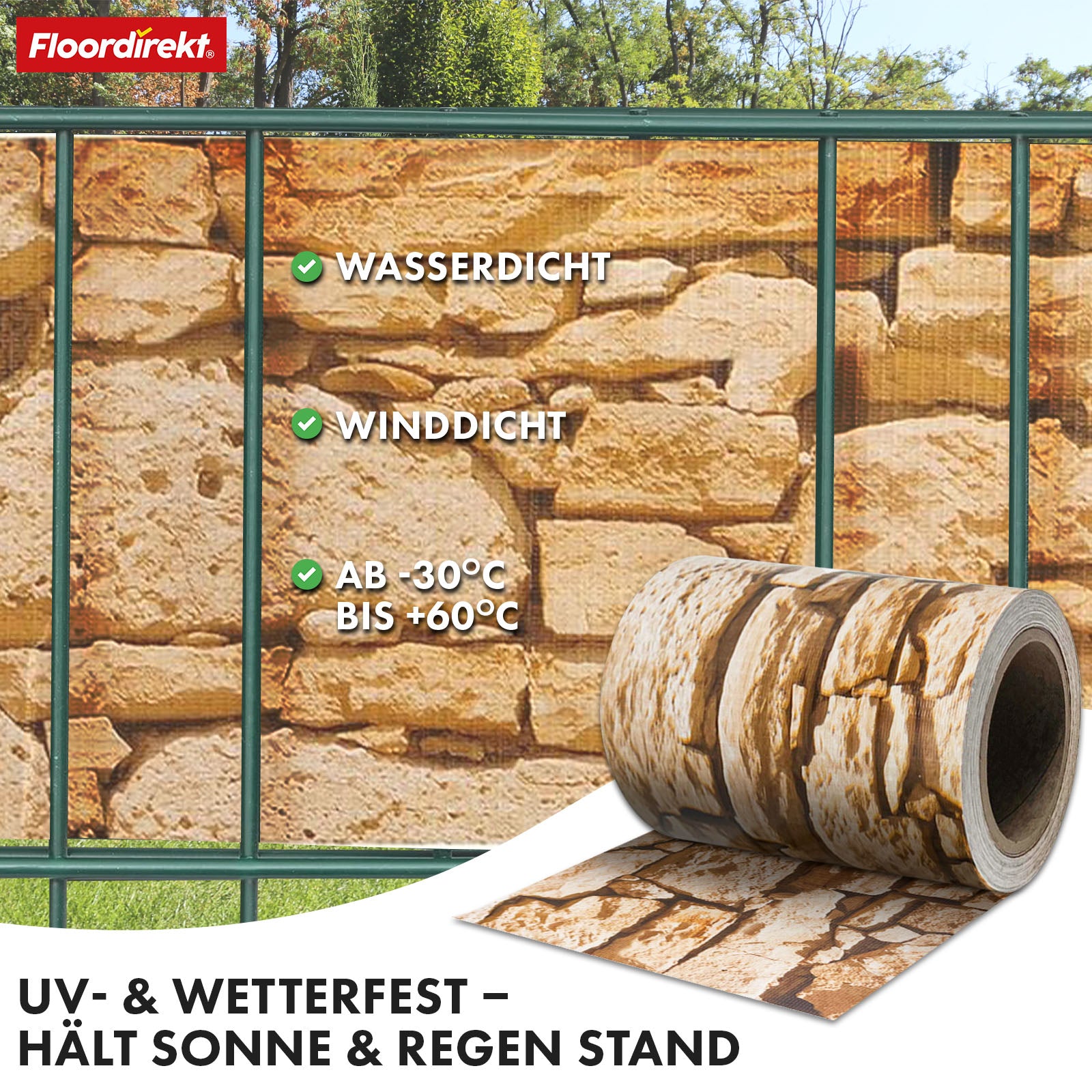 PVC Privacy Strips | Til nethegn | Privacy Screen Rolls i forskellige designs