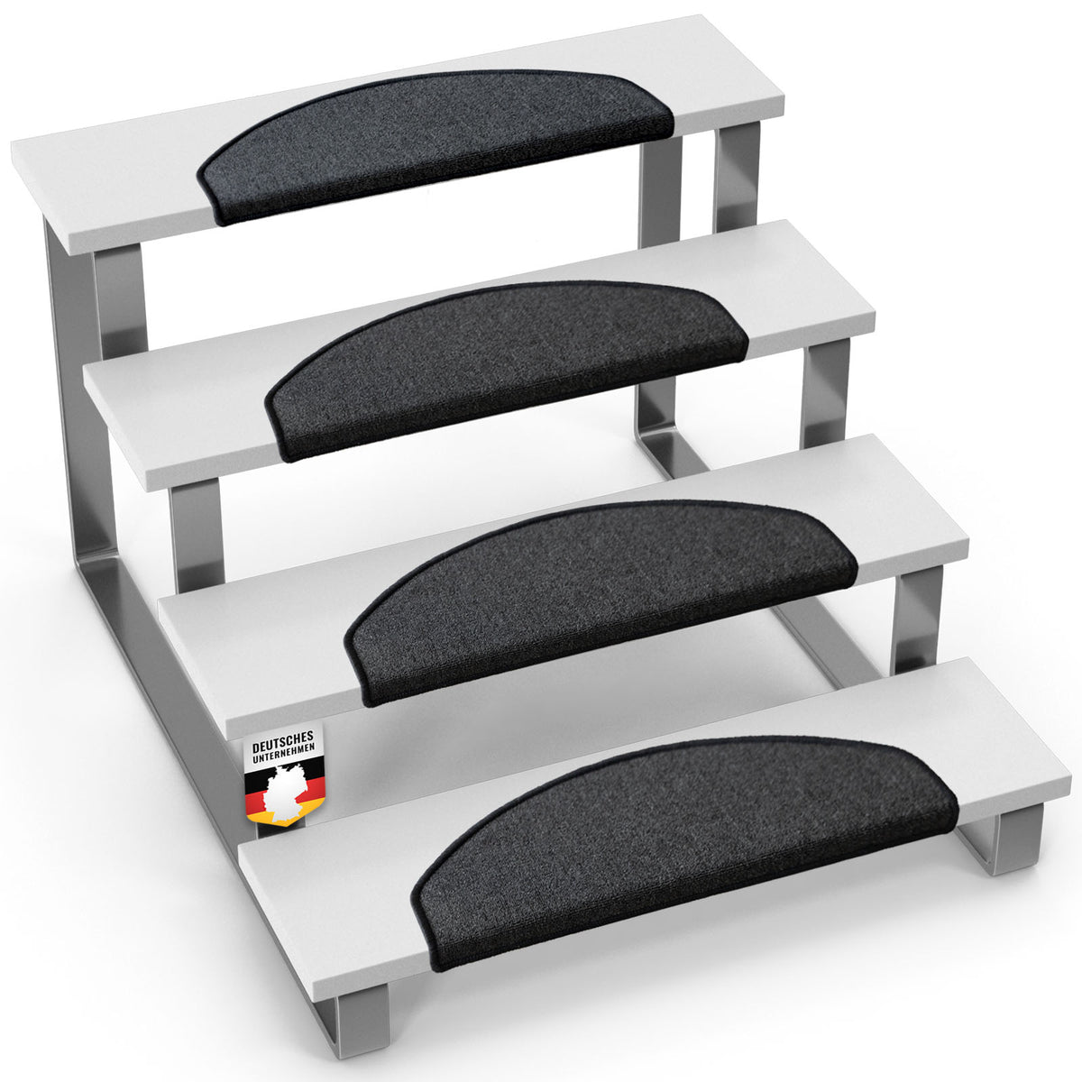 Trinmåtte | London Pro | Moderne design | Skridsikker og nem at rengøre | Halvrund