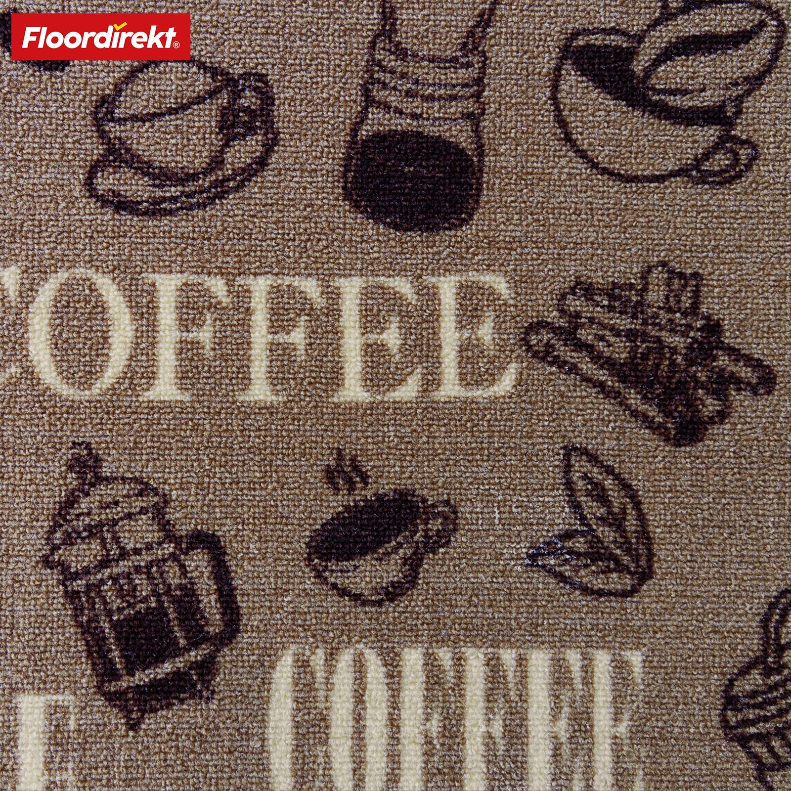 Tæppeløber efter mål | Coffee | Kaffemotiver, skridsikker, kan tilpasses