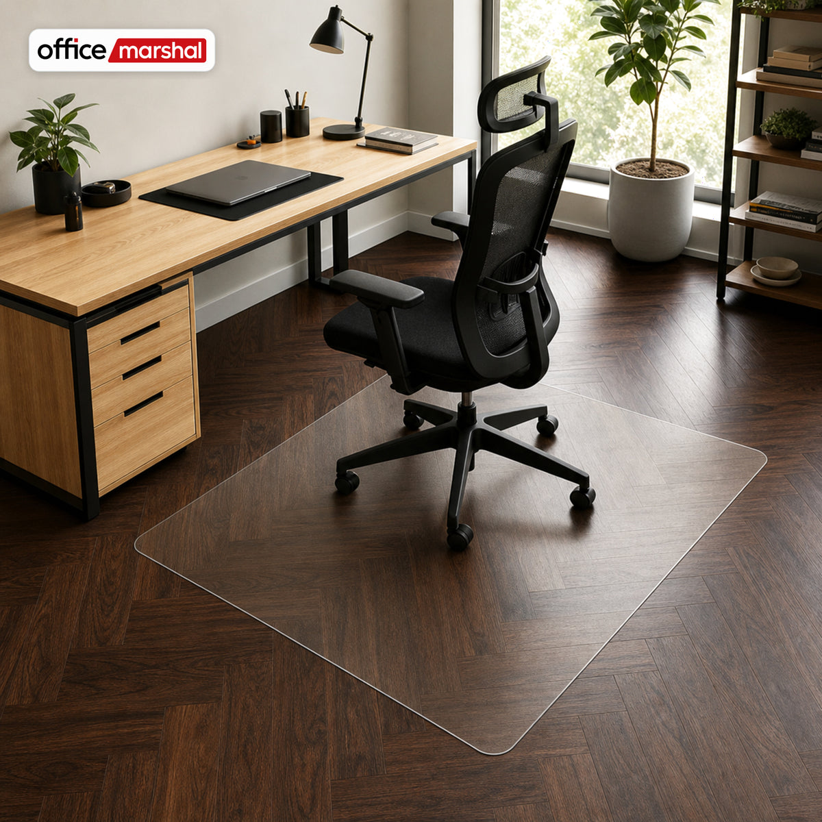 Stoleunderlag Floorfit efter mål | Transparent mat | Til parket, laminat, vinyl & hårde gulve