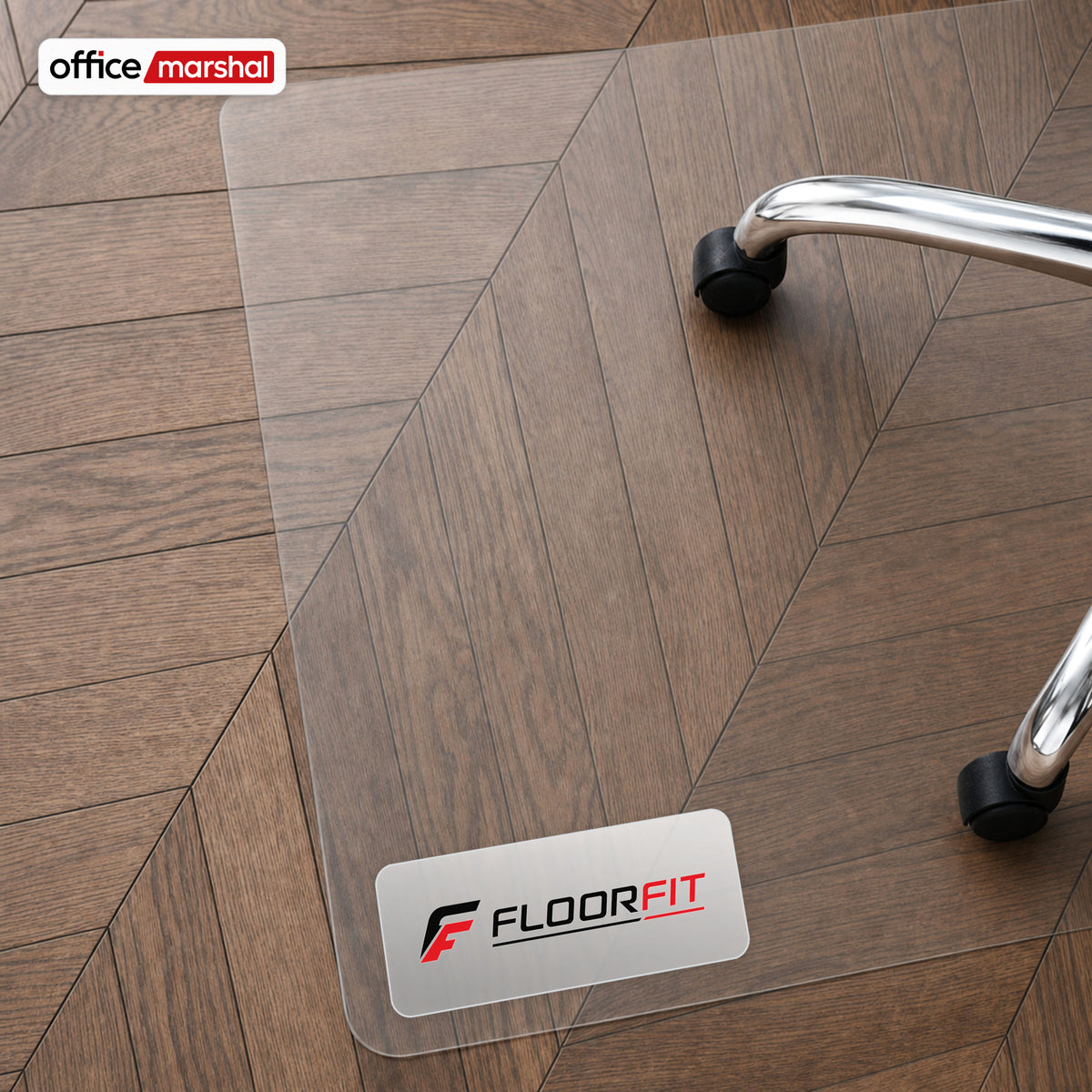 Stoleunderlag Floorfit efter mål | Transparent mat | Til parket, laminat, vinyl & hårde gulve