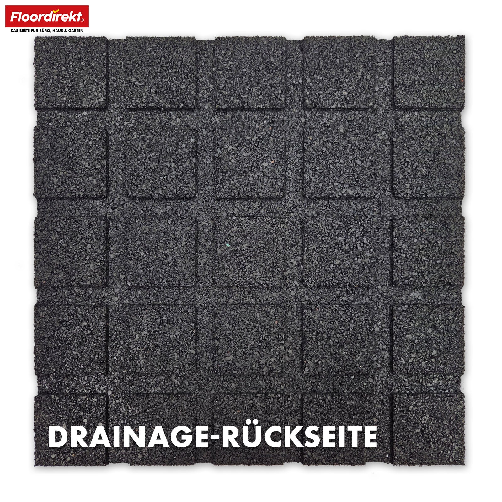 Faldbeskyttelsesmåtte | Play Protect | Skridsikker, robust gummi-gulvbeskyttelse | Forskellige tykkelser og farver | 50 x 50 cm