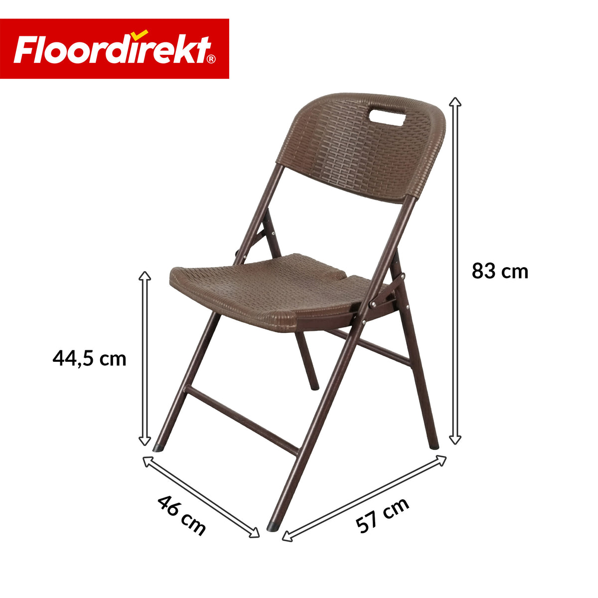 Klappestol 2-pak | Niigata | Brun klapbar havestol i rattanlook