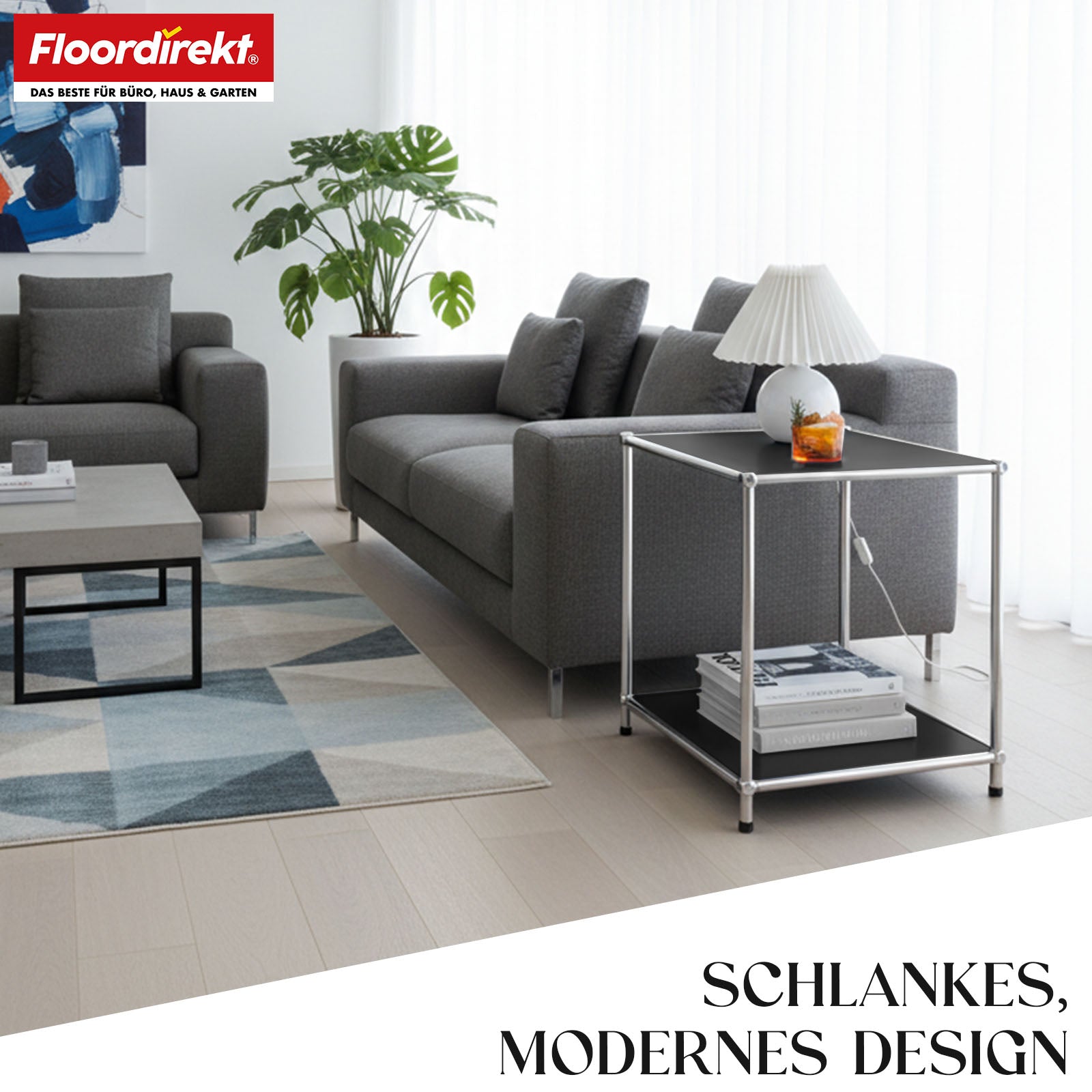 Metallreol | Concept Epure MK-012 | Åben side- og opbevaringsreol med 2 hylder | Fås i flere farver