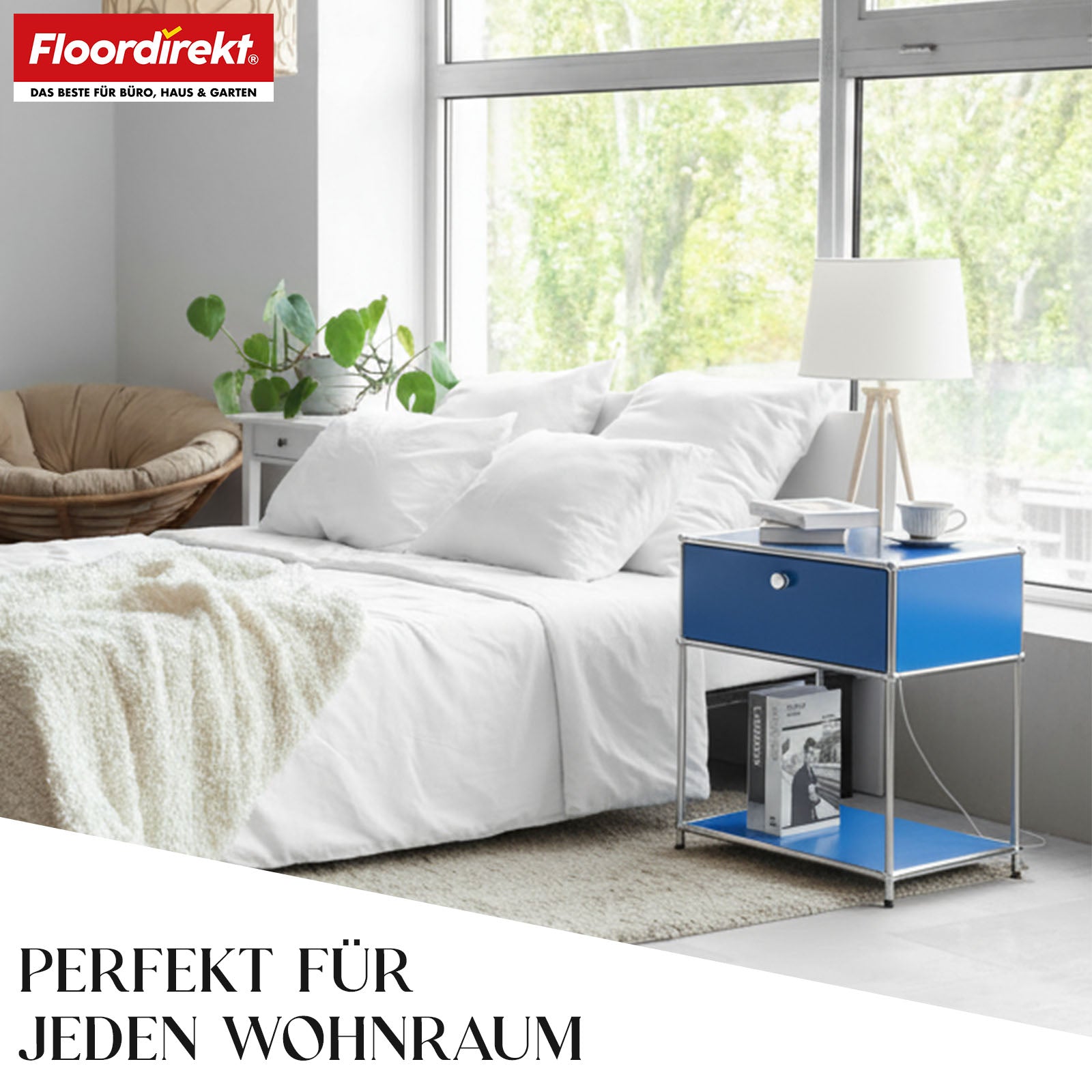 Metallreol | Concept Epure MK-139 | Side- og opbevaringsreol med skuffe og hylder | Fås i flere farver