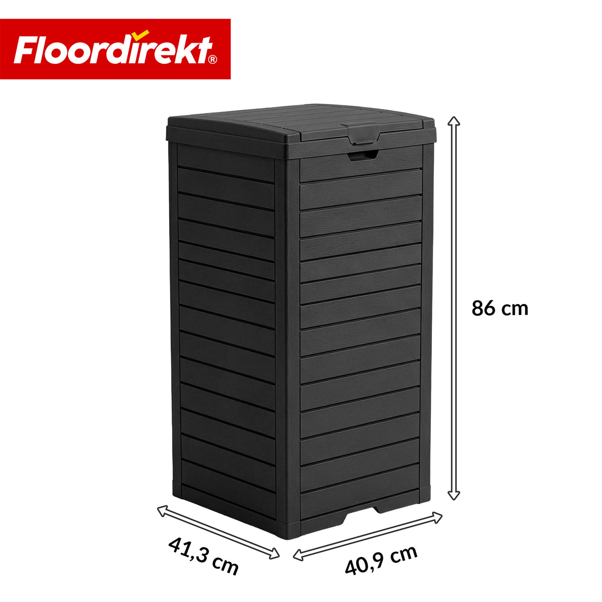 Udendørs skraldespand i trælook | Vejrbestandig affaldsbeholder til have & terrasse | 118L / 230L