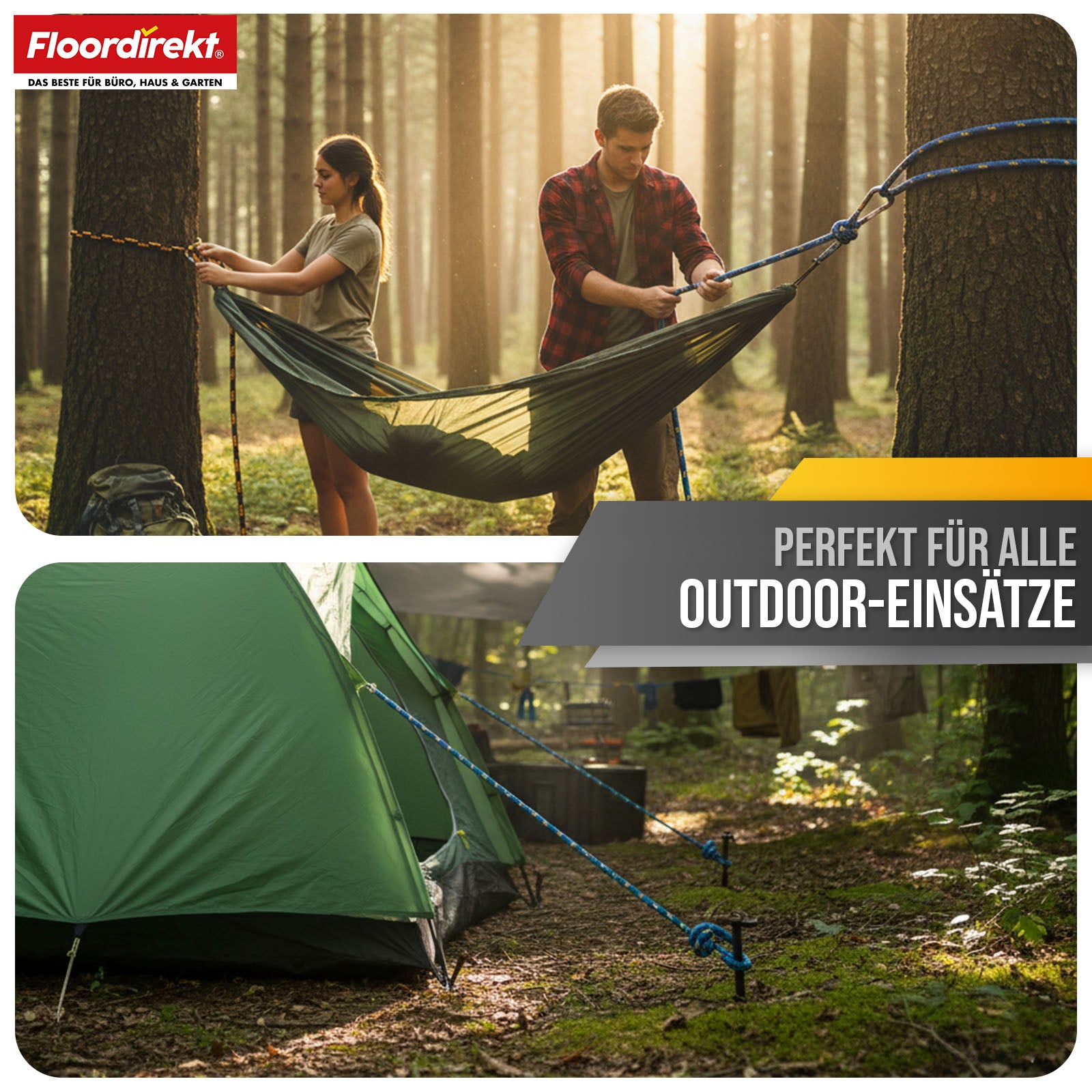 Polypropylen reb | K2 | Rivfast, UV-bestandigt og flydende universalreb | Fås i mange farver, tykkelser og længder