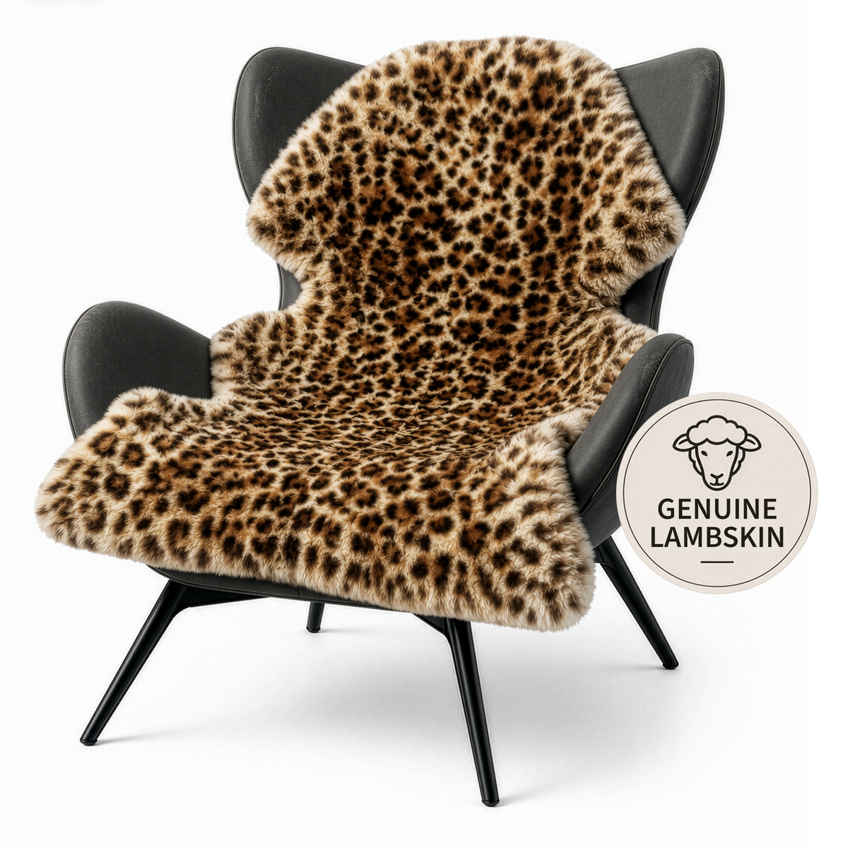 Design lammeskind | Audrey | Ægte lammeskind af 100 % fåreuld | Blødt & Naturligt