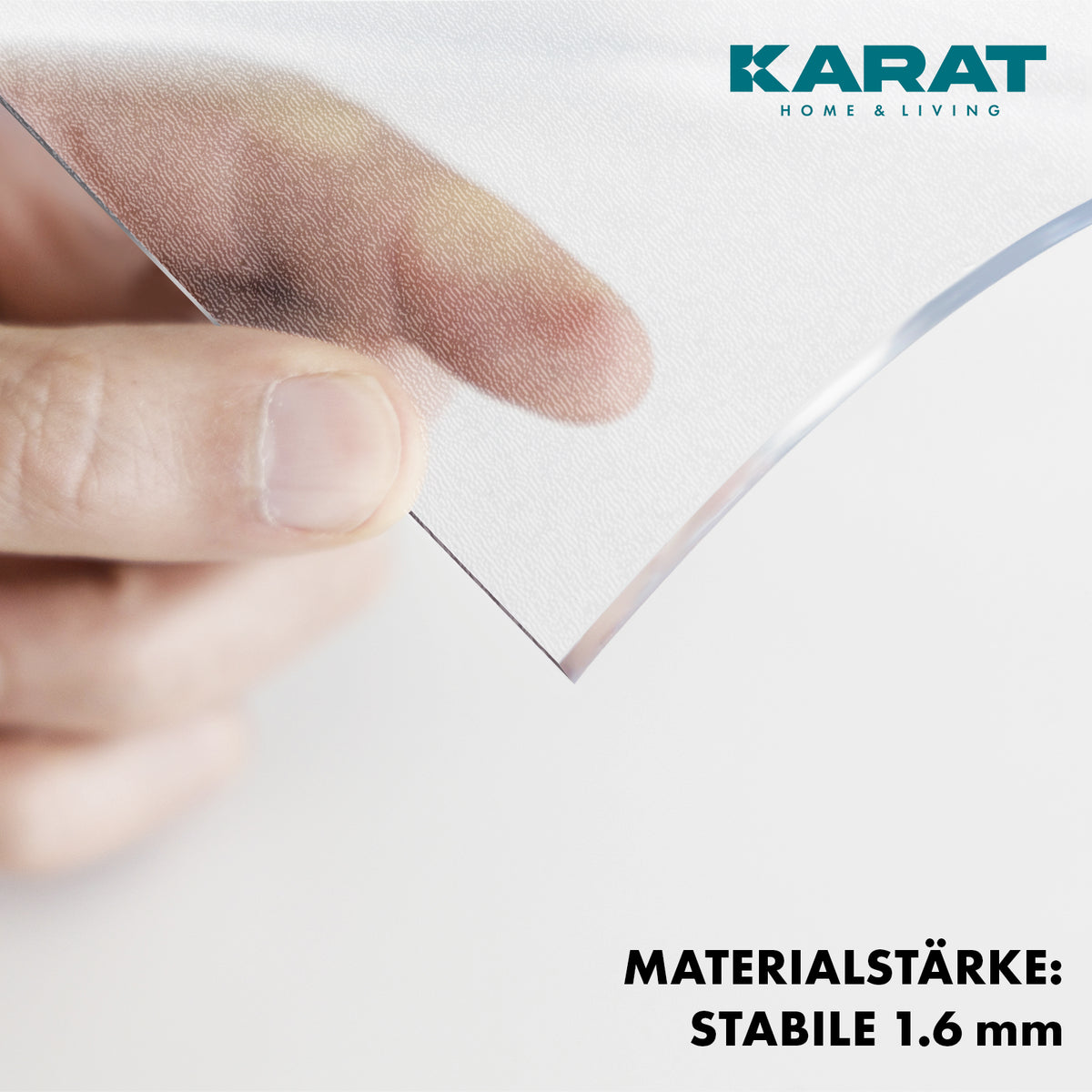 Gennemsigtig, mat bordfolie med lige snit | Crystal | Mat beskyttelsesfolie til borde | Skræddersyet tilskæring