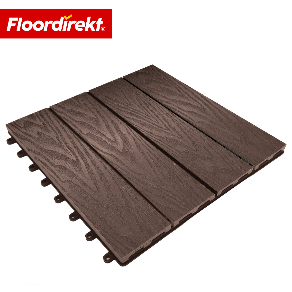 WPC-terrasseflise | Noble 3D | Moderne klikflise 30 x 30 cm til altan & terrasse