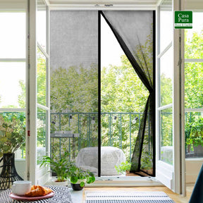 The fly net for the balcony, terrace doors and the home | Insect net | Self-adhesive mounting | In 2 designs