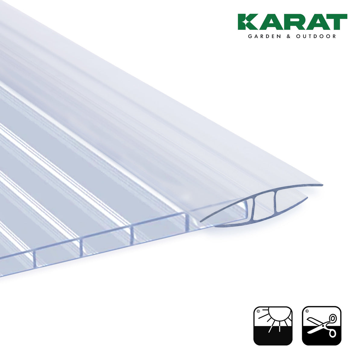 Dobbeltlagen-sæt | Sera | 14-delt sæt med dobbeltlagener og forbindelsesstykker | polycarbonat | tykkelse 4 mm | 60,5 x 121 cm