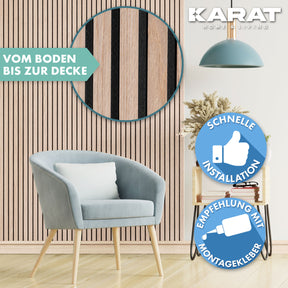 Akustikpaneler i trælook | Tidløst design til behagelig rumakustik | Fås i 3 designs og 2 størrelser
