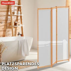 Bamboo partition | Tennessee | 3-part, flexible room divider made of bamboo and fabric