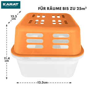 SÆT med 4 affugtere | Rumaffugter i 6 farver og 2 designs | Genopfyldelig og genanvendelig