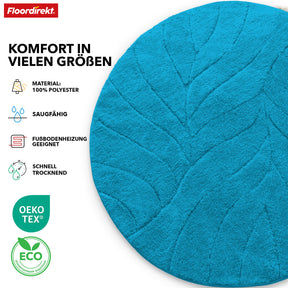 Bademåtte | Maris | Bademåtte i rund form | Blød mikrofiber, skridsikker og velegnet til gulvvarme