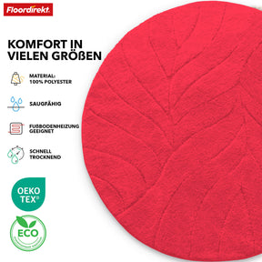 Bademåtte | Maris | Bademåtte i rund form | Blød mikrofiber, skridsikker og velegnet til gulvvarme