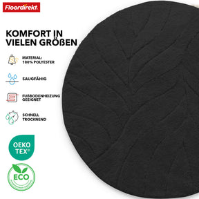 Bademåtte | Maris | Bademåtte i rund form | Blød mikrofiber, skridsikker og velegnet til gulvvarme