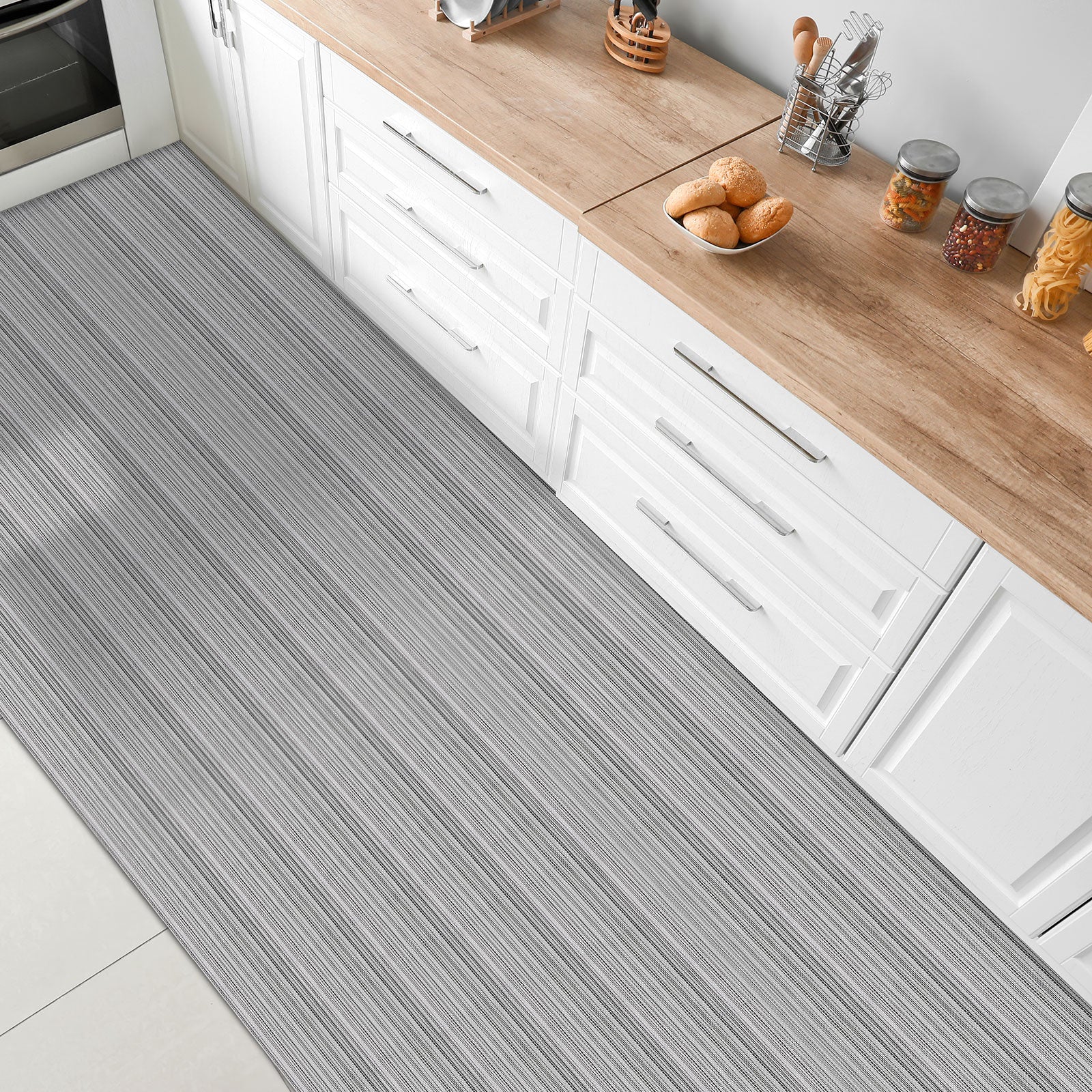 ✂ Køkkenløber Bologna | Vinyltæppe til gangen | Skridsikkert | Let at pleje | Tilpasset størrelse