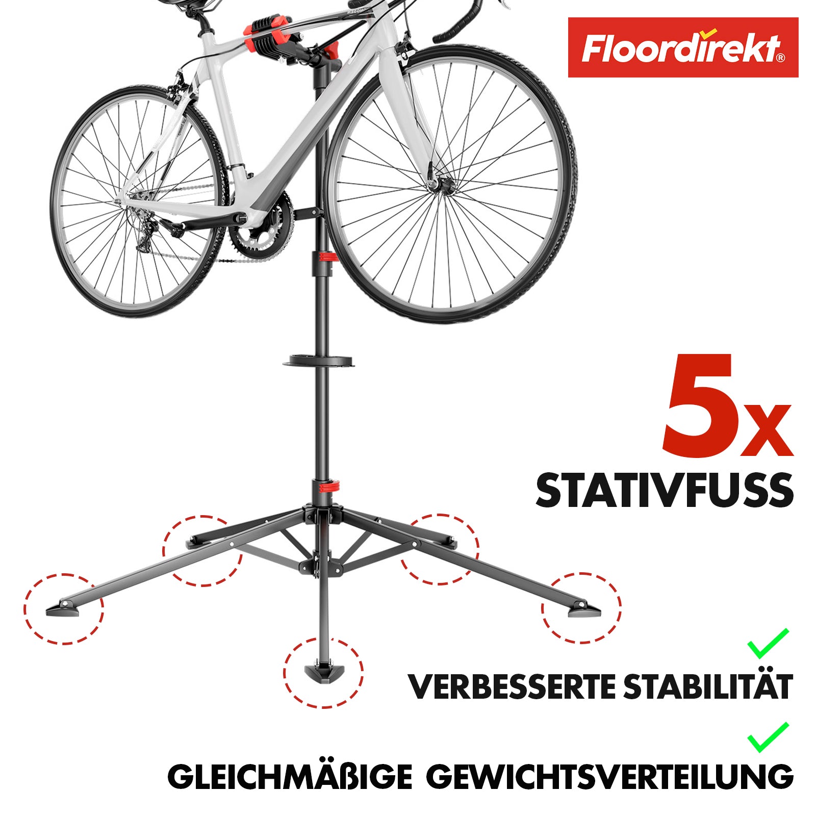 Cykelmontagestativ | Lois | Højdejusterbar og kan tilpasses | Belastningskapacitet op til 30 kg