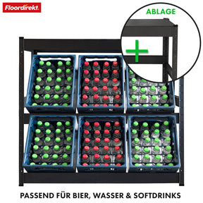 Flaskekassereol | Osaka | Pulverlakeret drikkekassereol i stål til 3 til 9 kasser