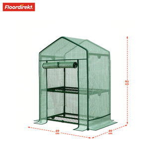 Drivhus | Bloom | Vejrbestandigt drivhus med robust stålramme | Kompakt plantehus med valg mellem 2, 3 eller 4 hylder
