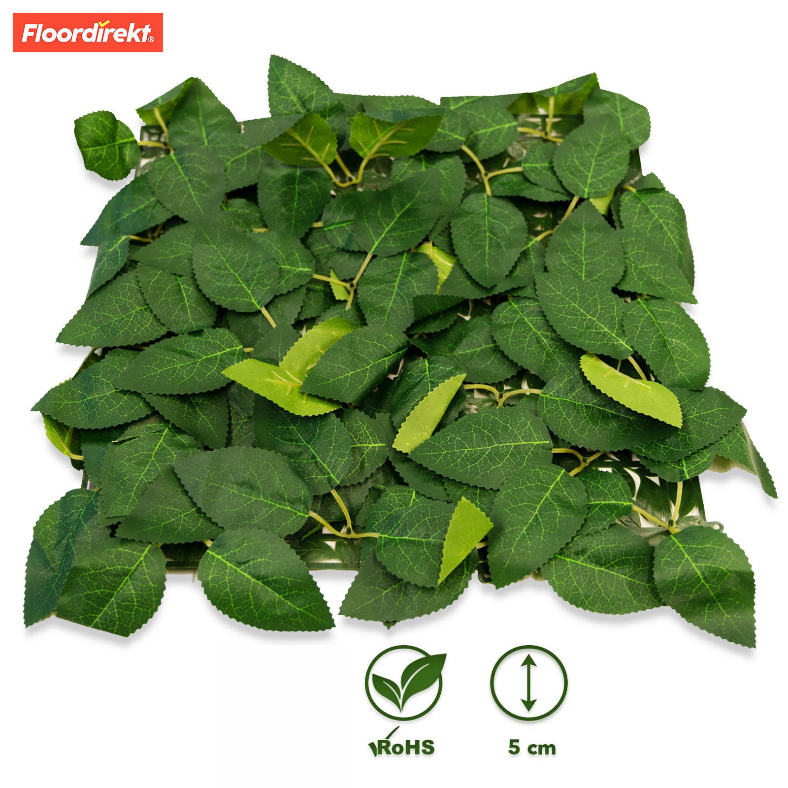 Plantevæg | Big Rose Leaf | Elegant vægdesign med store rosenblade til ethvert hjem | 33 x 33 cm